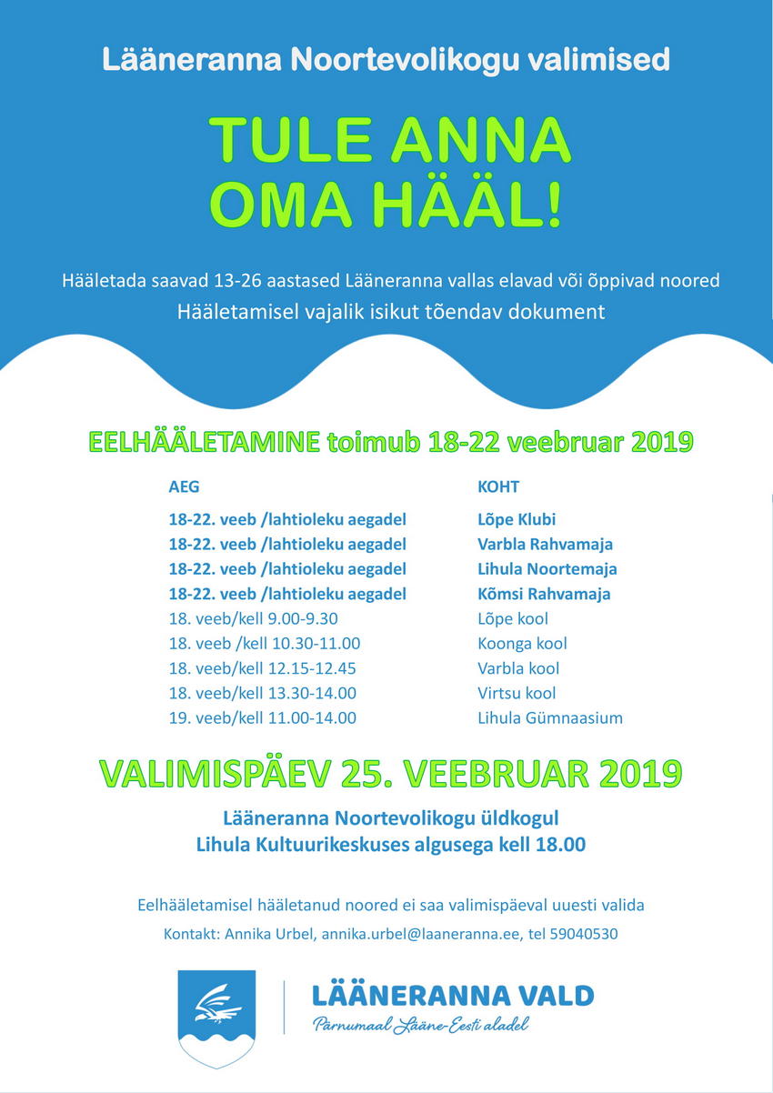 Lääneranna noortevolikogu valimised