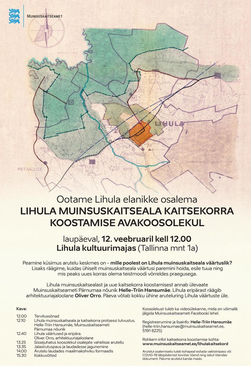 Lihula muinsuskaitseala kaitsekorra koostamise avakoosolek