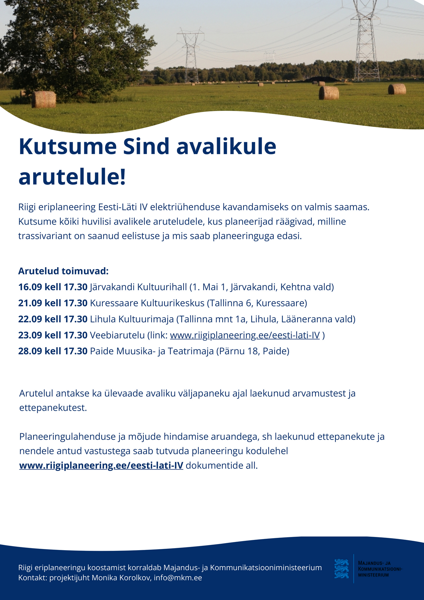 Eesti-Läti IV elektriühenduse avalik arutelu